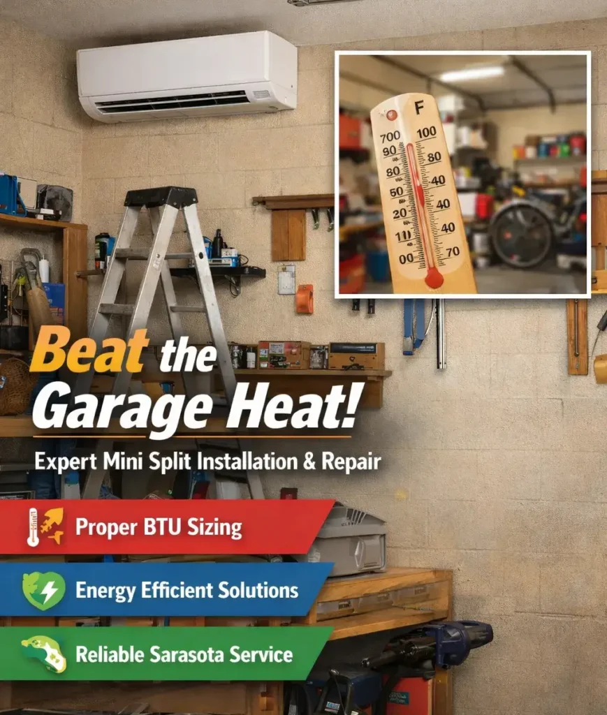 How Our Mini Split Services Fix Sarasota Garage Heat and Moisture
