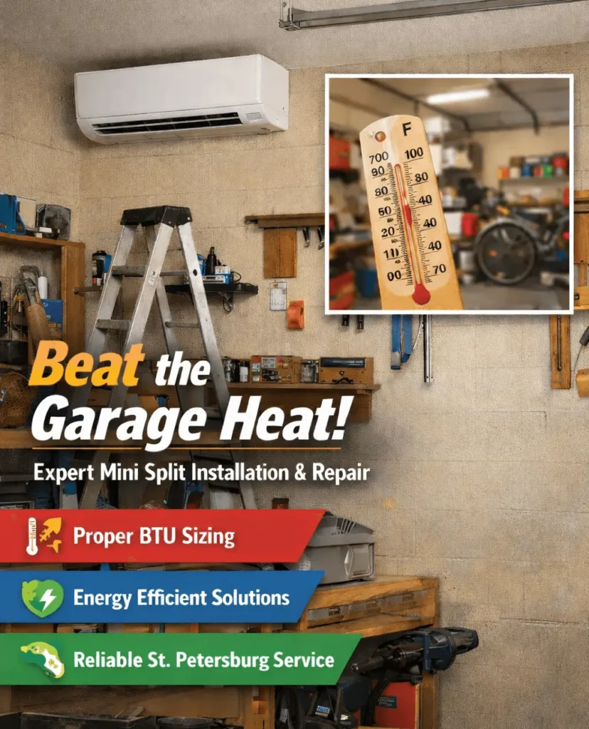 How Our Mini Split Services Fix St. Pete Garage Comfort